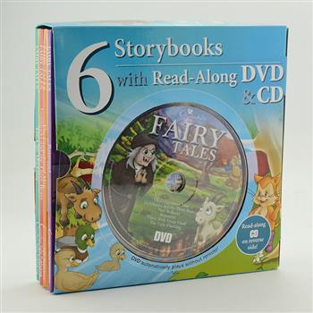 英文原版童话故事合集《6 Story Books &amp; Read-Along》（附DVD+CD各1张），全彩图文盒精装，包含丑小鸭、穿靴子的猫、长发公主等6个经典童话故事。活泼可爱的内容，温馨感人的主题，是一套专为孩子们编著的精美英文读本，原价130元，现团购价26元包邮！