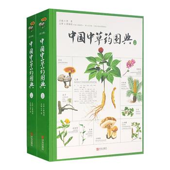 《中国中草药图典》精装全两册，中医药专家、中国工程院资深院士倾力打造，精选889种中药、3000多首验方，辅以1600余幅精美手绘，是读者识记鉴别中药的入门参考。