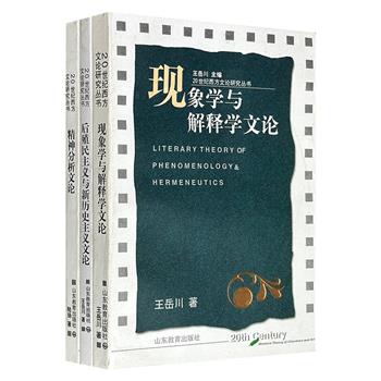 1998年-2005年出版老书！“20世纪西方文论研究丛书”3册：《精神分析文论》《后殖民主义与新历史主义文论》《现象学与解释学文论》，汇聚美学理论专家陆扬、文艺学专家张岩冰、西方文论专家王岳川，勾勒出当代文论的思想脉络。