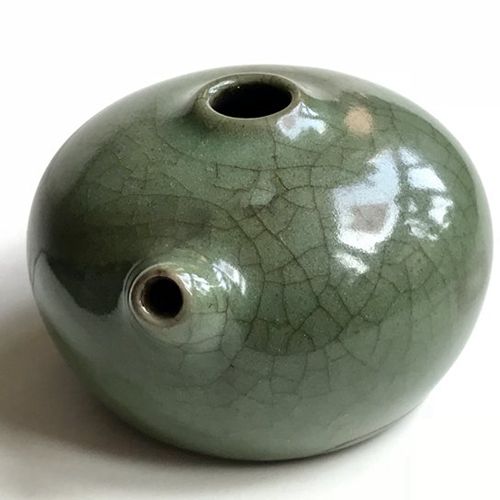 开片龙泉青瓷砚滴