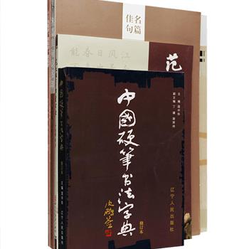 书法学习著作4册：《中国硬笔书法字典（修订本）》由我国著名书法家庞中华主编，是我国硬笔书法工具书的典范之作；《范文钢笔楷书字帖》由硬笔书法大师薛平主编，收录了以钢笔楷书书写的经典诗词、古文范文，并附有2500常用字；《名篇佳句诗书印》遴选一百首常见古诗名篇，由书法家李岩选以各种书体，用中堂、横披、条屏、斗方、扇面等不同款式书写，又邀请二十多位篆刻家镌刻成印，让人既能熟记名言佳句，又能鉴赏篆刻艺术，还可临摹学习；《学写毛笔字、钢笔字、粉笔字》教授三种汉字书写的技能，突出了实际运用的不同特点，艺术性与实用性并重。定价102.5元，现团购价26元包邮！