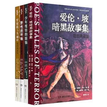 高质量典藏级文学经典！插图典藏版世界名著4册：《爱伦·坡暗黑故事集》《少年维特的烦恼》《野性的呼唤》《罗密欧与朱丽叶》，精装全彩，超顺滑高档特种纸内页，名家之作，经典译本，梦幻唯美彩图。装帧精致，阅读体验极佳！