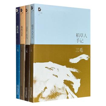 著名作家三毛作品集4册：散文集《稻草人手记》《送你一匹马》《我的宝贝》，演讲采访集《流星雨》，率真、简单又温暖的文字，呈现一个浪漫、洒脱、真性情的三毛(微瑕)