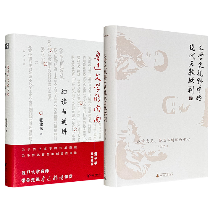 超低价！《鲁迅文学的内面》/《文学史视野中的现代名教批判：以章太炎、鲁迅与胡风为中心》任选！精装，328页/485页，一部通过文本细读探寻鲁迅文学的内面，一部揭示章太炎、鲁迅和胡风作为“破名者”的深邃思想，带你探究20世纪中国文学史的不同映像